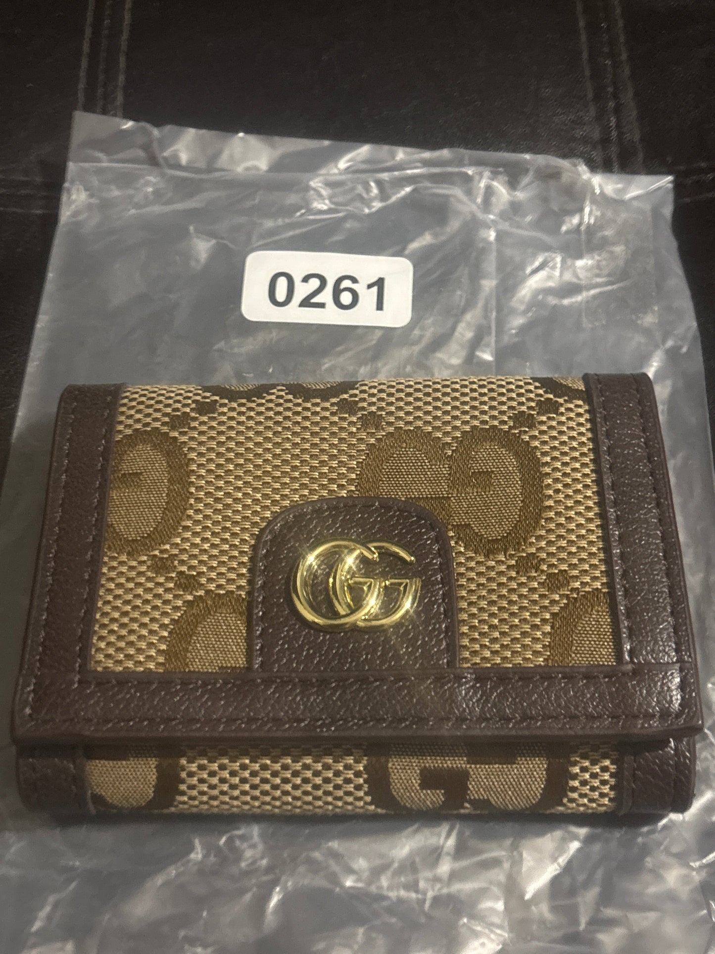 Gucci Ophidia Inspired Beige & Brown GG Supreme Canvas Trifold Wallet 🤎💫✨ | Gold Double G Clasp | Luxury Designer-Inspired | Classic Chic Mini Wallet 💎