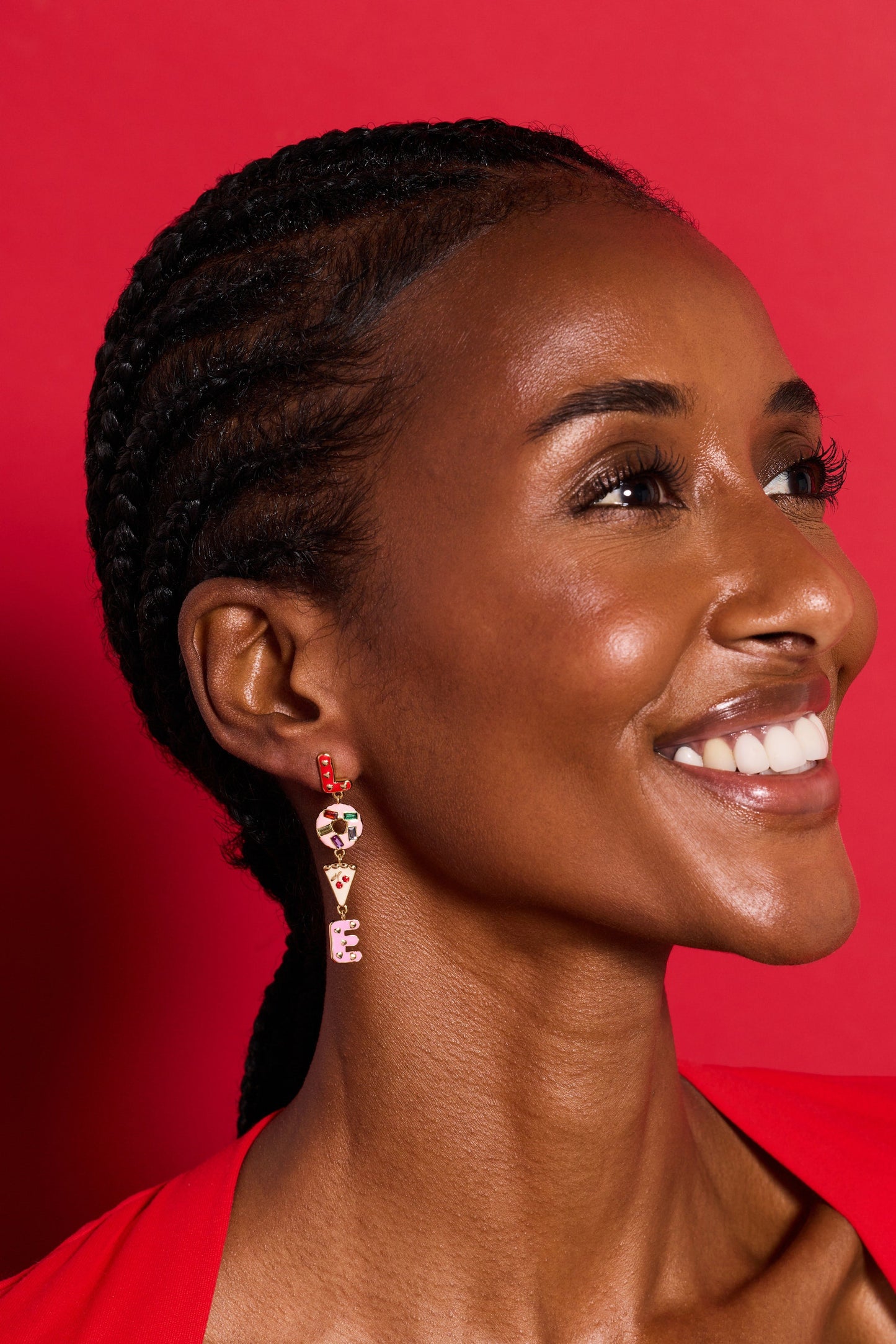 Sweet Shop 'Love' Linear Drop Statement Earrings ✨❤️🍰 Gold Crystal Cookie Charm Dangle Earrings | Alex and Ani 💎👑