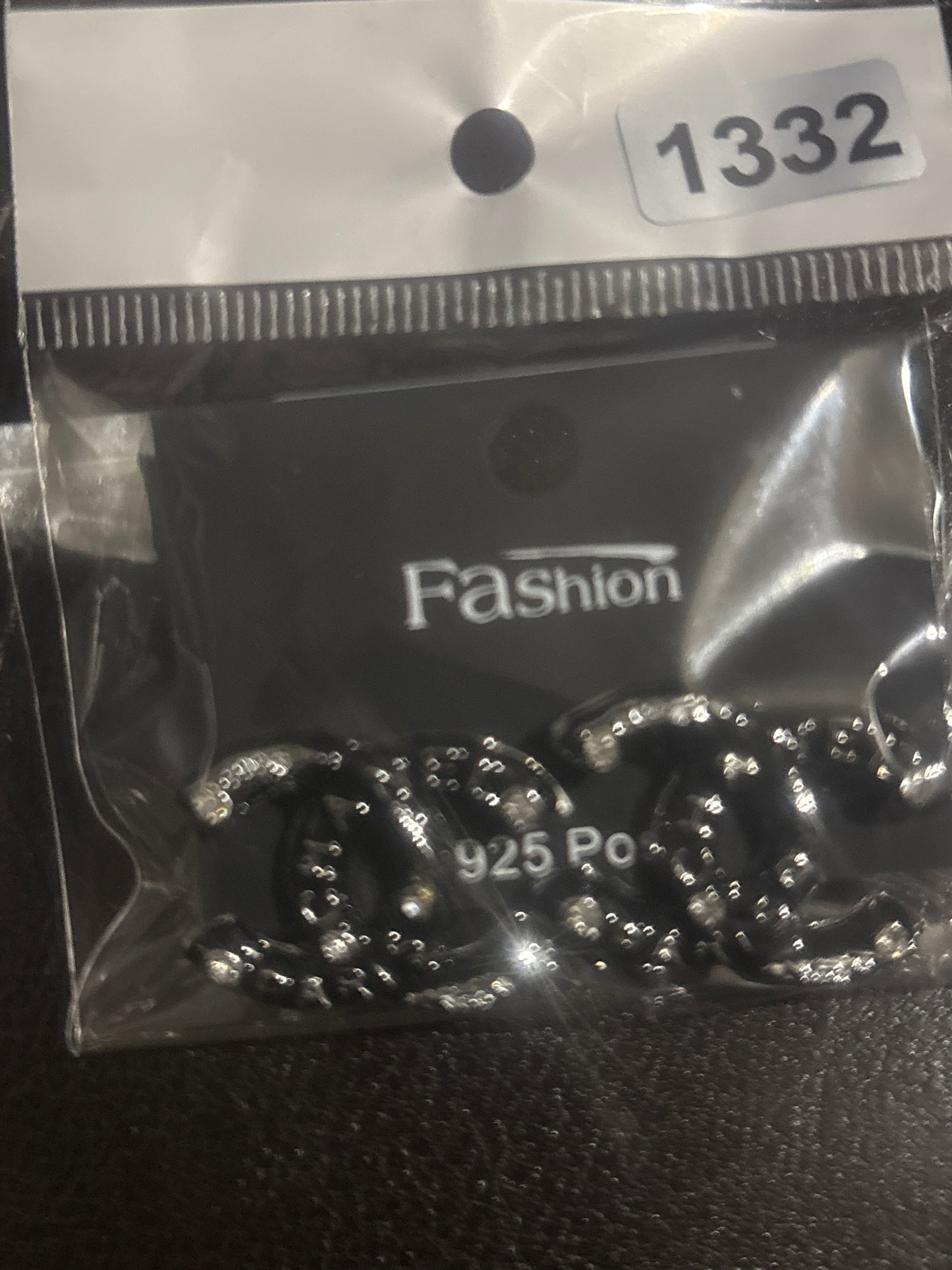 ✨ Monogram Heart Stud Earrings — Gold & Black — Items #1538 #1306 #1321