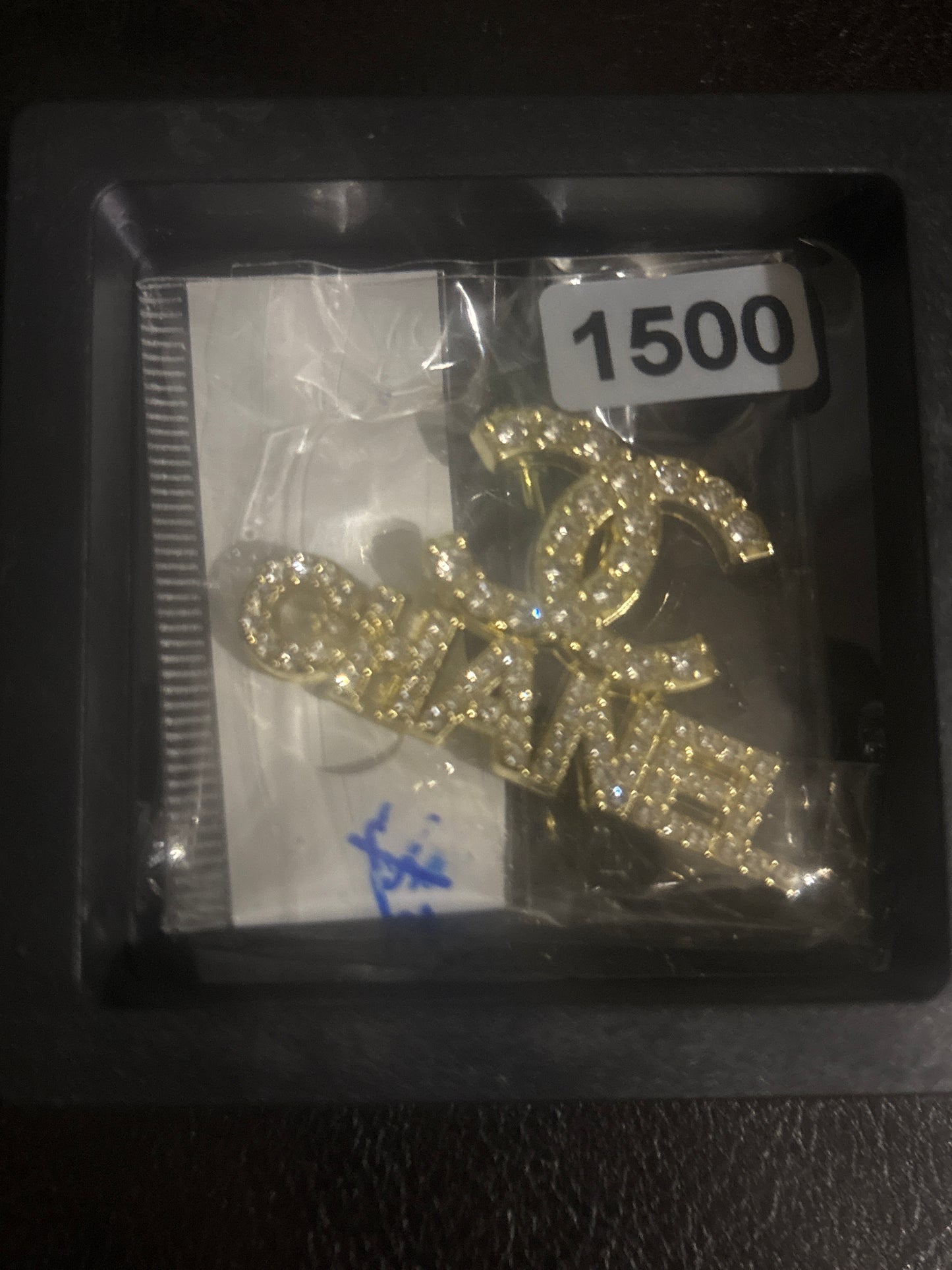 ✨ Crystal Pavé CC Logo Brooch Pin in Gold — Item #1500