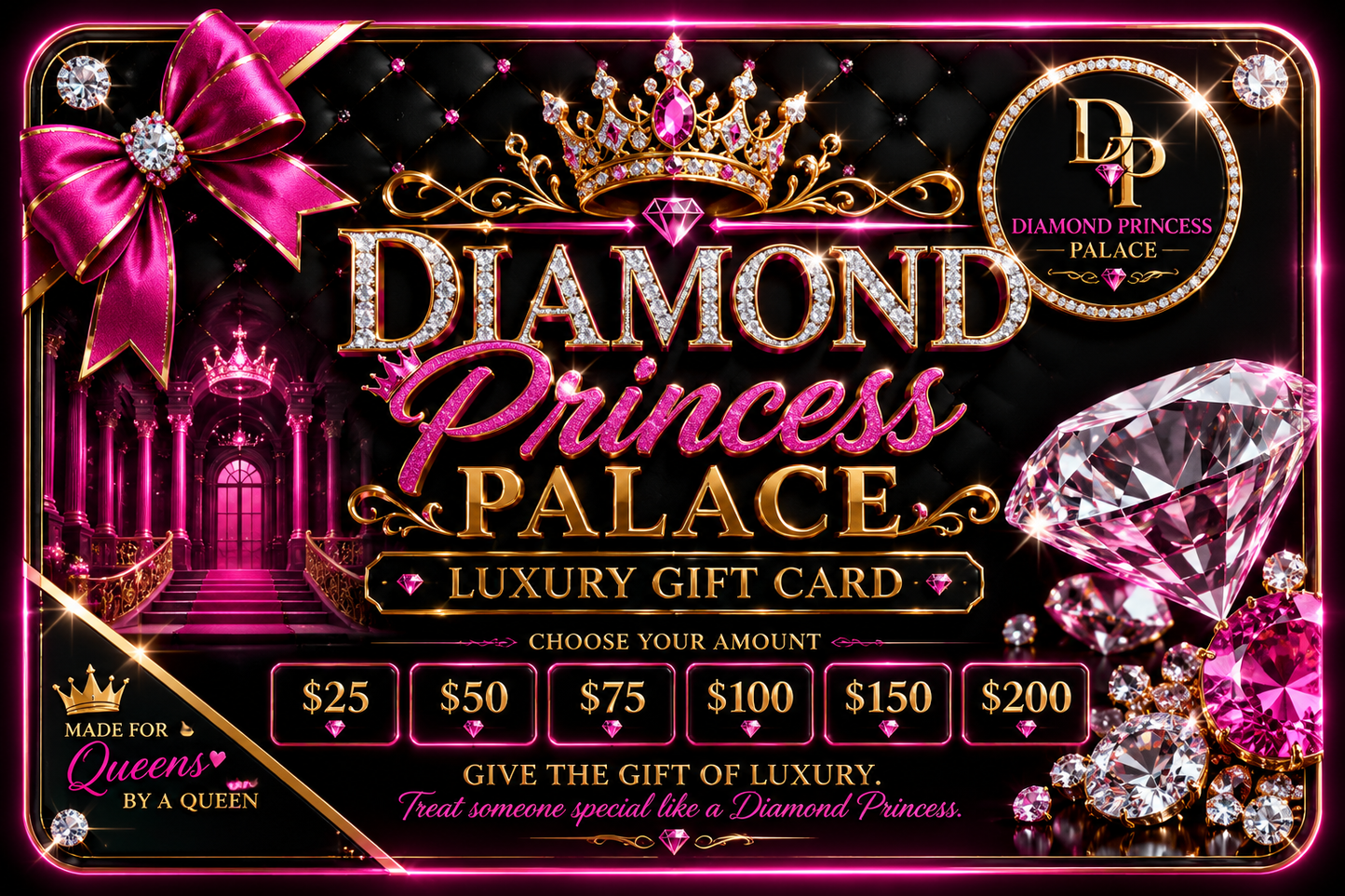 ๐ ๐Diamond Princess Palace Luxury Gift Card ๐