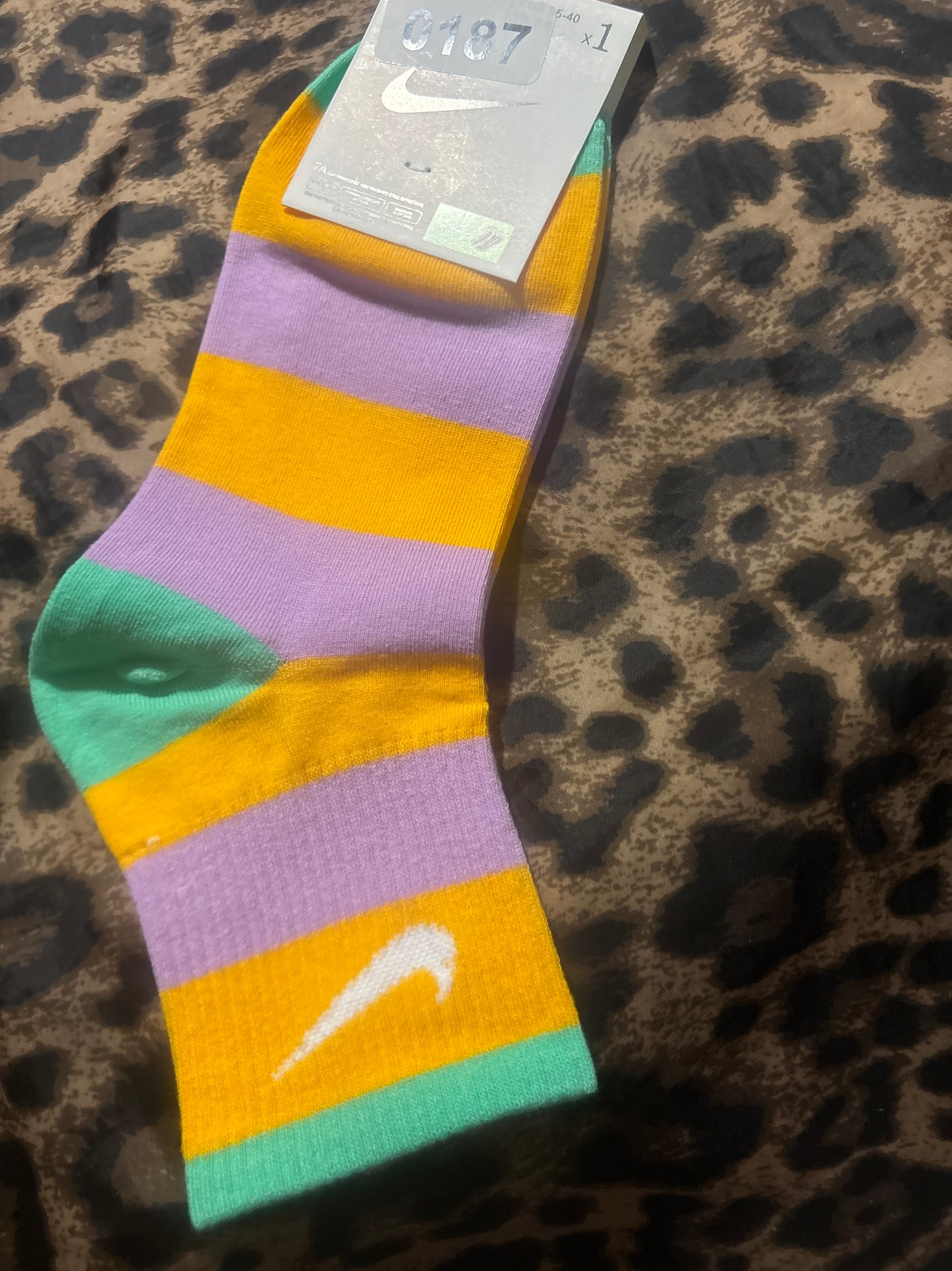 Multicolor Pastel Stripe Crew Socks โ Items #0187 #0188 #0189 #0201 #0205