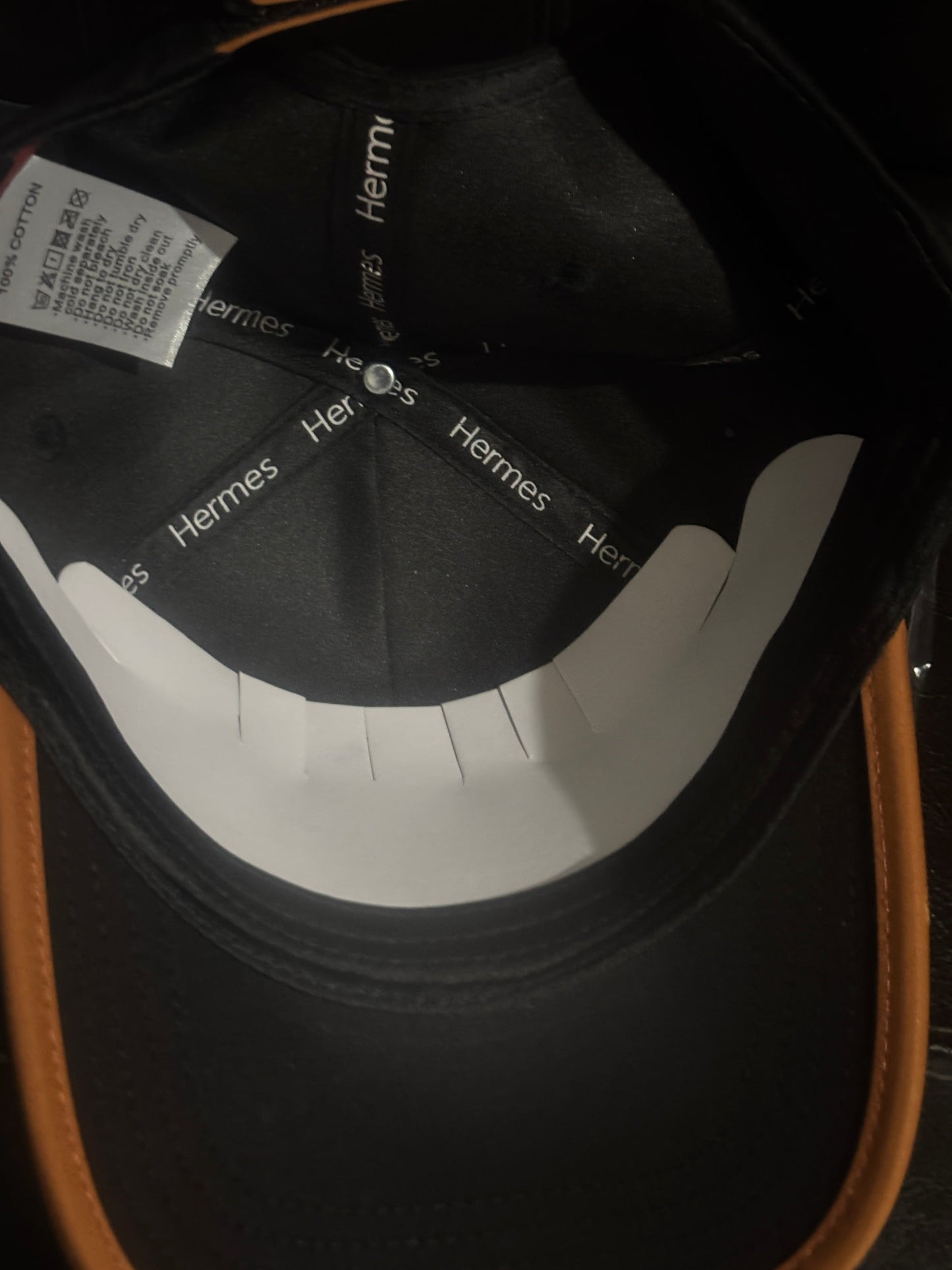 β¨ Equestrian Embroidered Baseball Cap in Black & Honey β Item #1805