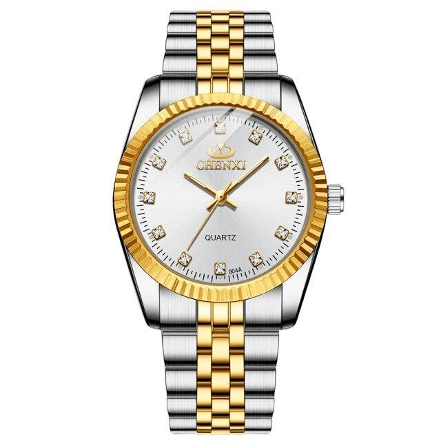Couples Luxury Quartz Watch Set ⌚✨ His & Hers Waterproof Stainless Steel Luminous | Valentine Gift ❤️🖤