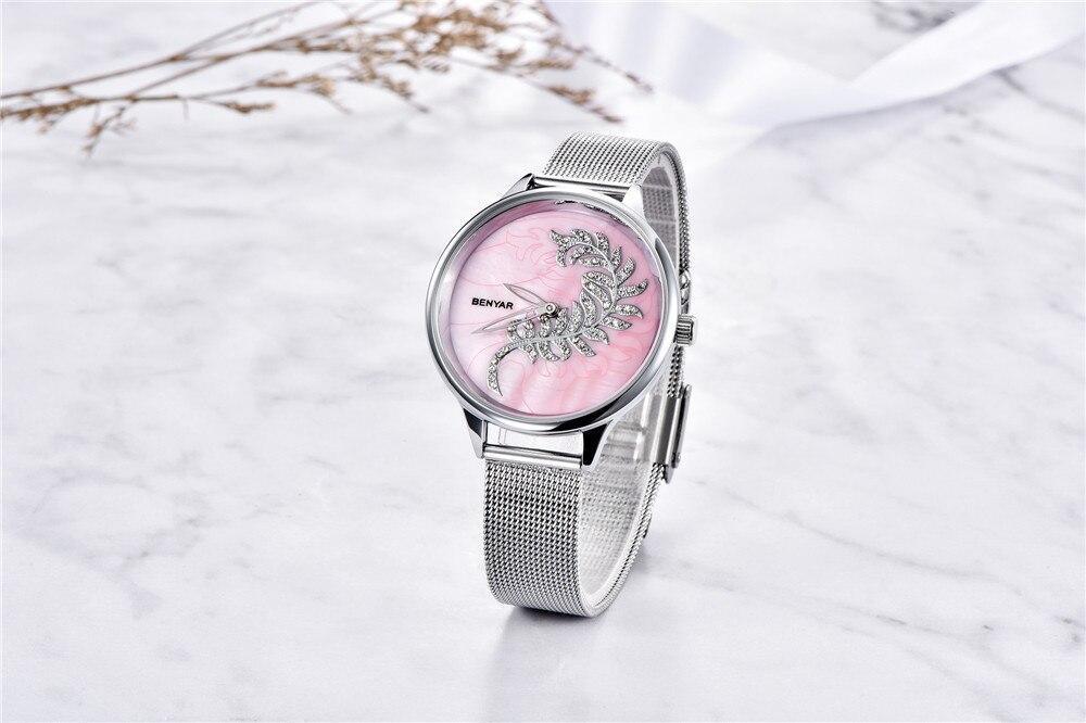 Women's Luxury Minimalist Round Watch ⌚✨ Analog Quartz Stainless Steel Mesh | 7 Colors 💙🤍🪨
