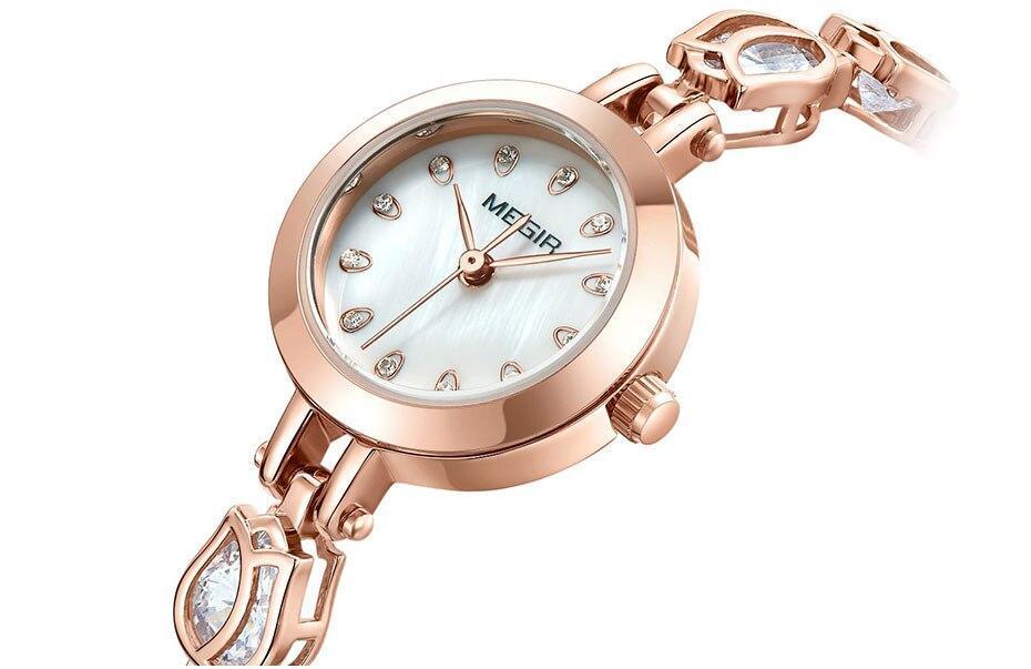 Women's Luxury Crystal Bracelet Watch ⌚✨ Ultra-Thin Quartz Waterproof Elegant Design | STEVVEX 💎🤍