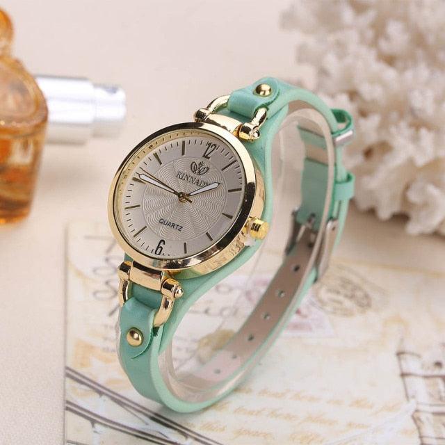Women's Luxury Casual Round Dial Watch ⌚✨ Analog Quartz PU Leather Strap | 6 Colors 🤍🖤❤️
