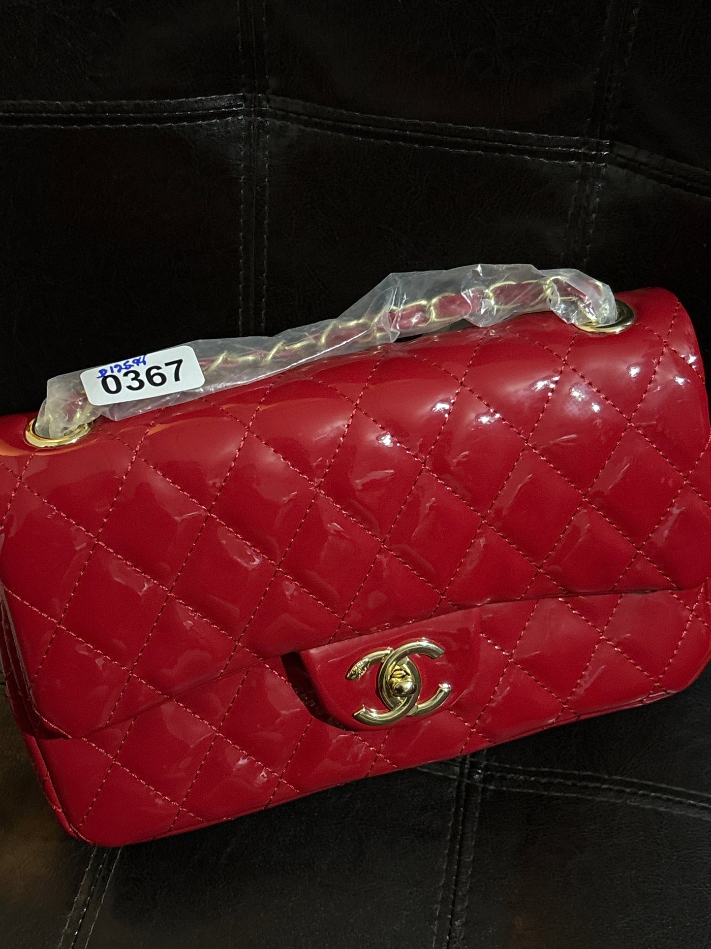 Luxury Inspired Chanel CC Quilted Patent Flap Bag | Cherry Red & Gold Hardware 🍒👑✨ #0367