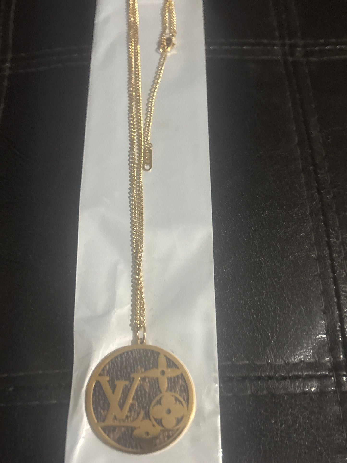 Luxury Inspired LV Monogram Pendant Necklace 💥⛓️✨