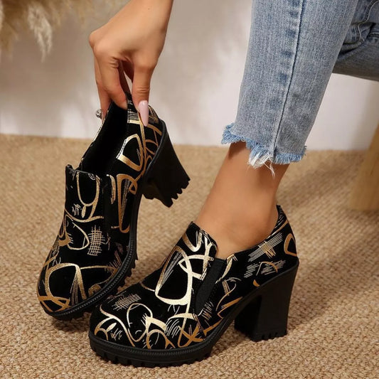 💃🏾Runde Blockabsatz Pumps