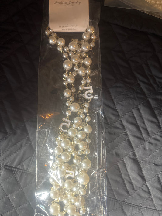 💸 Luxury Multi-Strand Pearl & Charm Inspired Necklace ✨