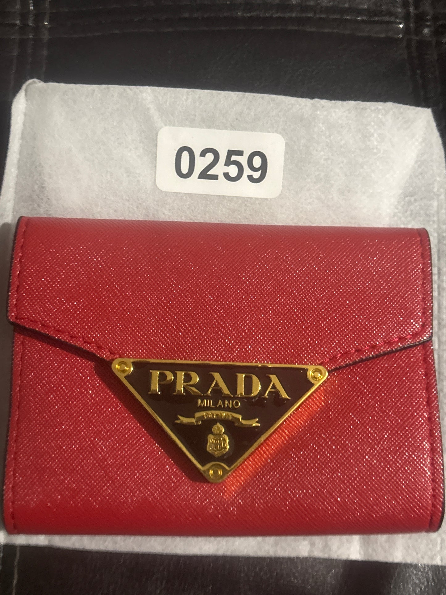 Prada Milano Inspired Blue Saffiano Compact Wallet 💙💫✨ | Gold Triangle Logo Plaque | Luxury Designer-Inspired | Chic Mini Wallet 💎