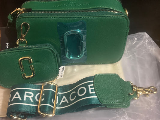 Marc Jacobs Snapshot Camera Bag 💚✨ Forest Green | Mini Wallet Set | MARC JACOBS Logo Strap 💎👜