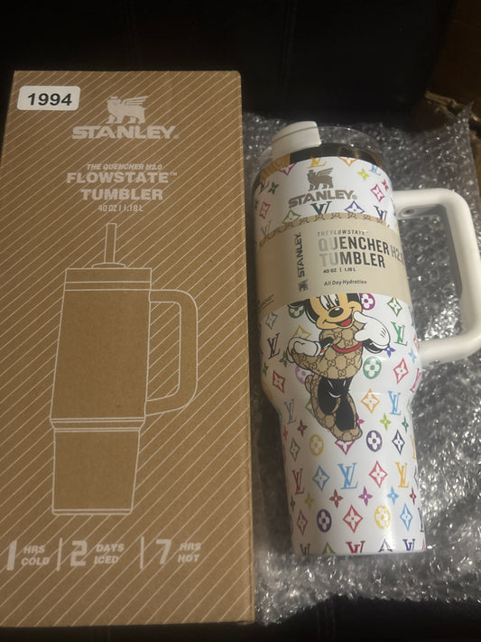☕✨ Stanley Quencher H2.0 FlowState Tumbler 40oz — Mickey x Designer Print — Item #1994
