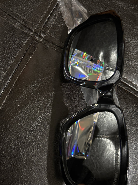 🕶️ Luxury Black Frame Mirror Reflection Lens Sunglasses — Style #0155 💎✨