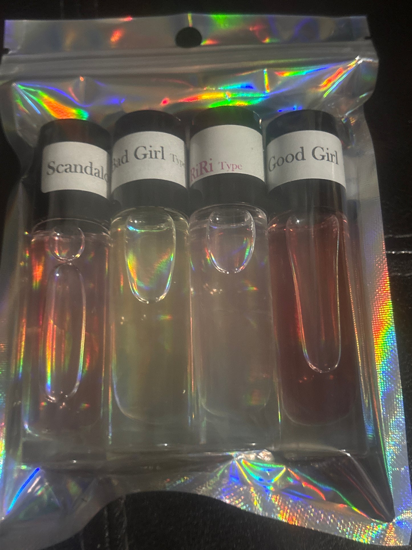 🌟✨ Roll-On Body Oil Variety 4-Pack — Scandalous, Bad Girl, RiRi & Good Girl — Item #1991