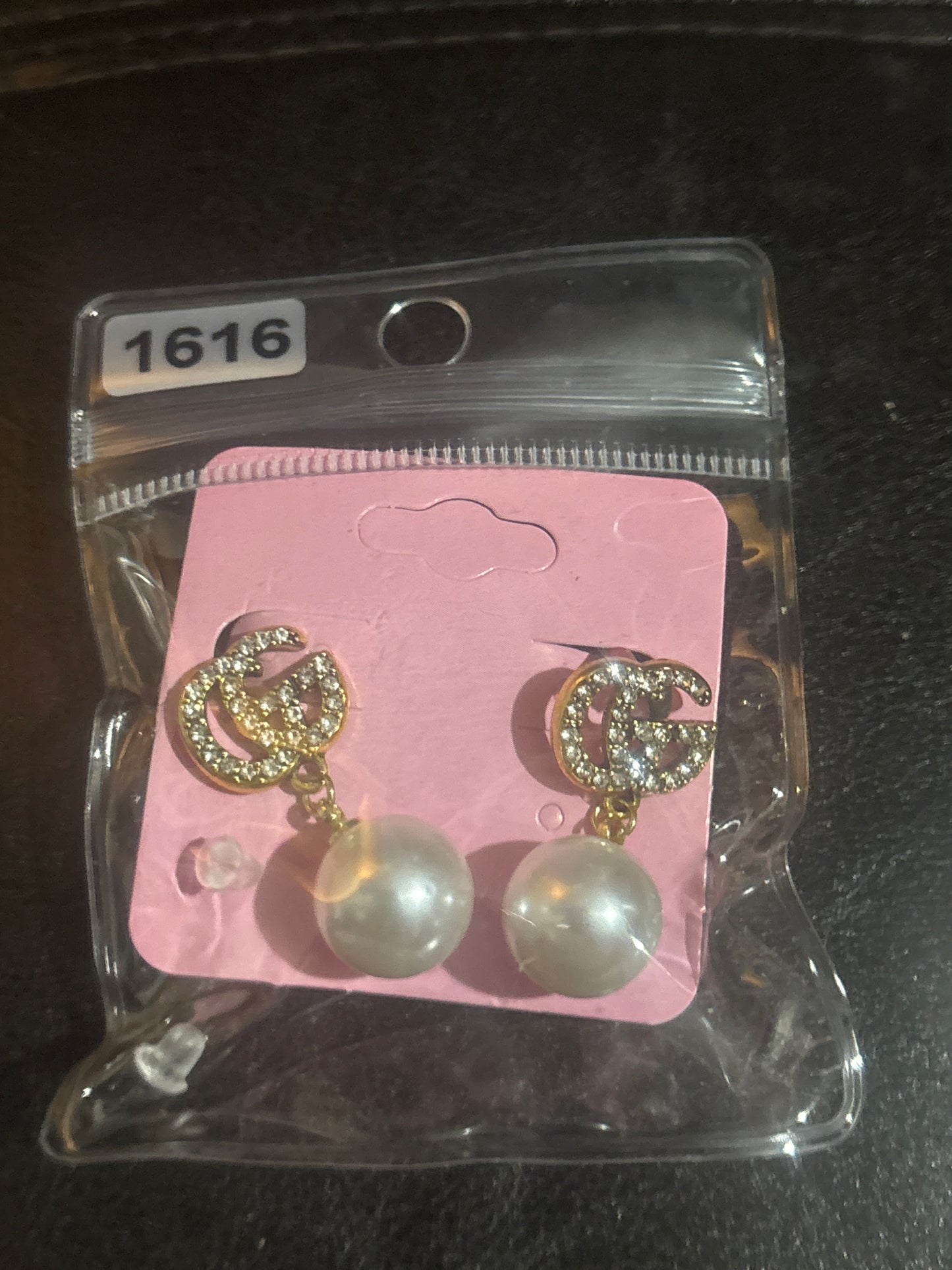 Luxury Inspired GG Crystal Pearl Drop Earrings 🫖✨💥