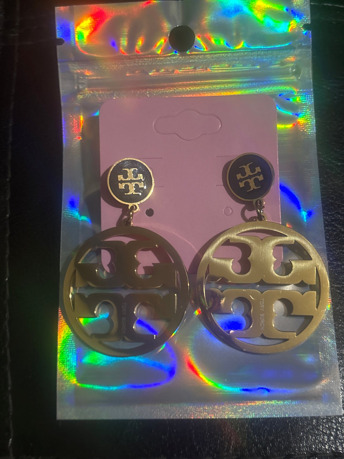 Tory Burch Miller Logo Drop Earrings 🪨✨ Silver Stainless Steel | Large Cut-Out Circle Pendant | Luxury Statement Jewelry 💎