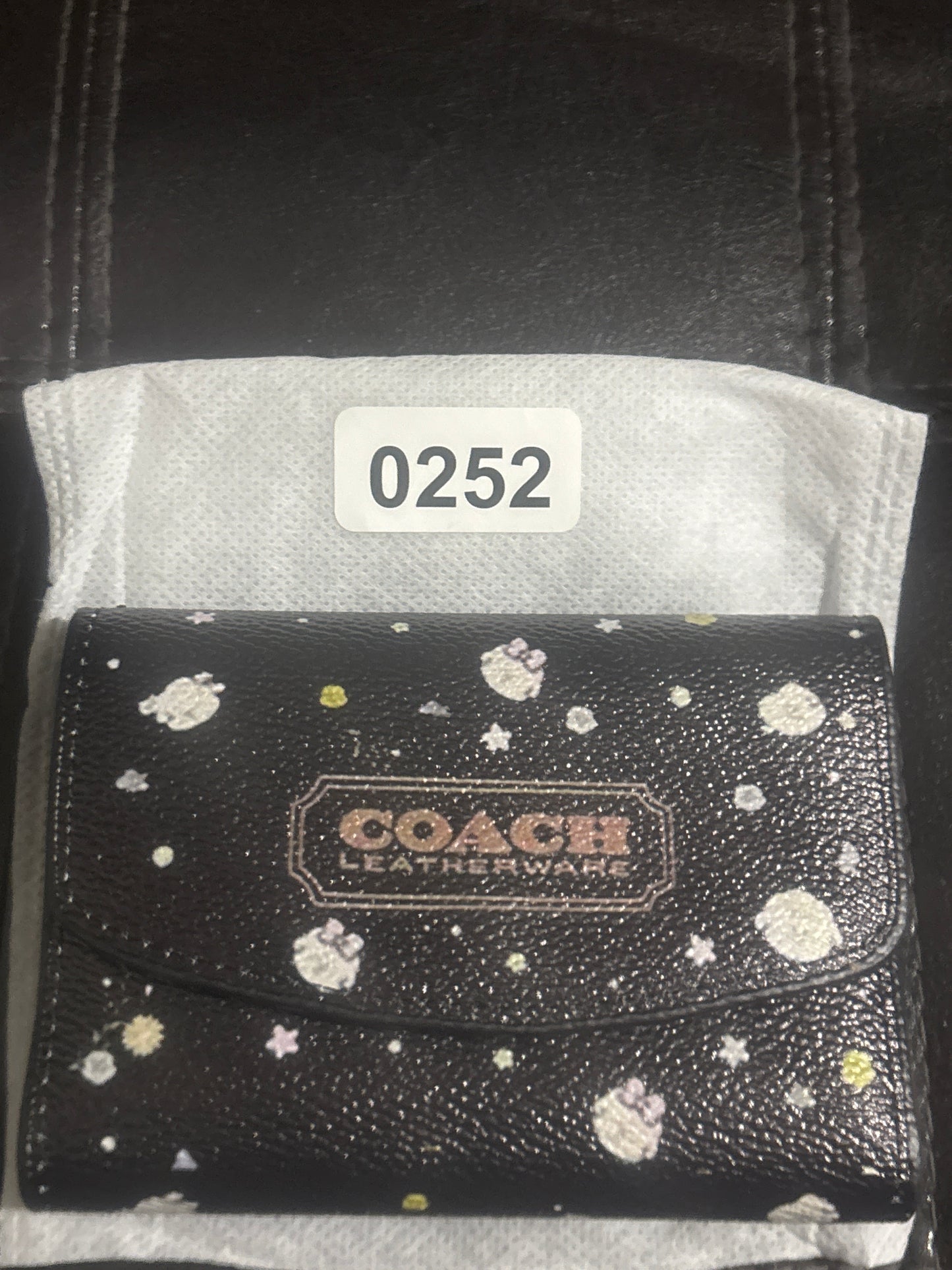 Coach Leatherware Inspired Black Floral & Star Print Compact Wallet 🌸⭐🖤✨ | Luxury Designer-Inspired | Chic Mini Wallet 💎