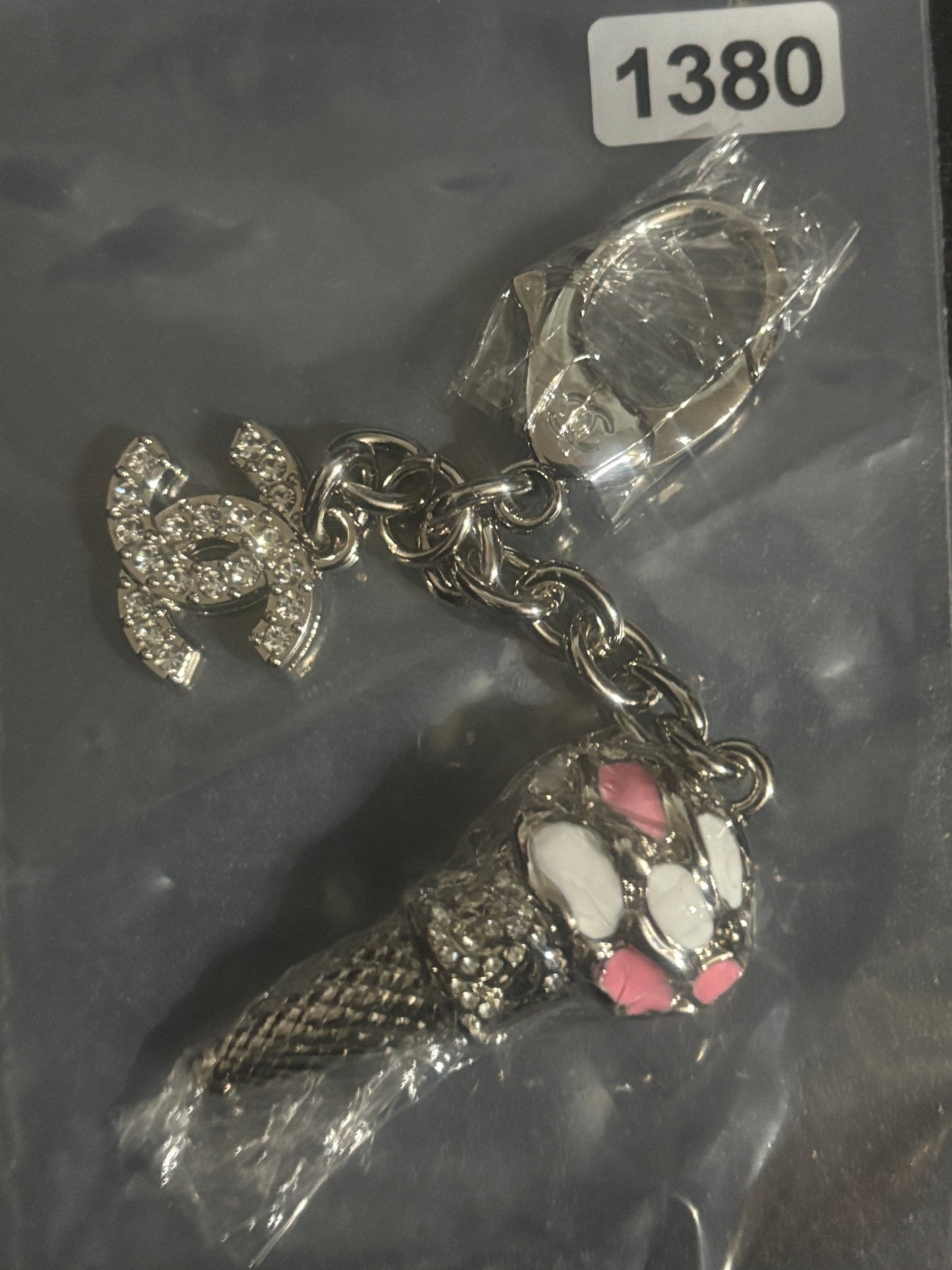 ✨The Luxe 🍦 Rhinestone Ice Cream Cone Charm