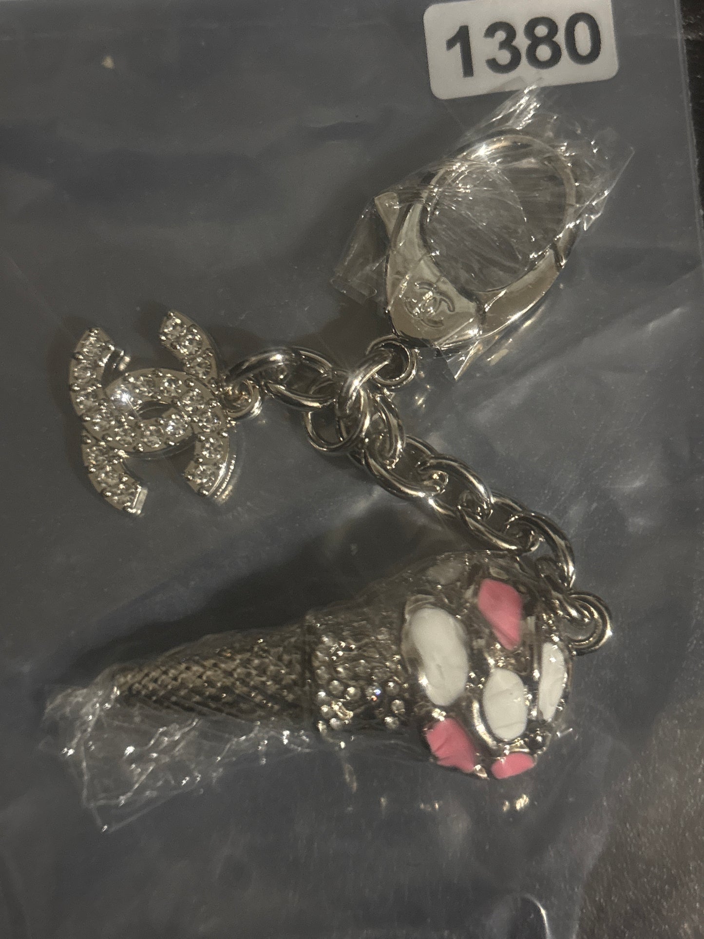 ✨The Luxe 🍦 Rhinestone Ice Cream Cone Charm
