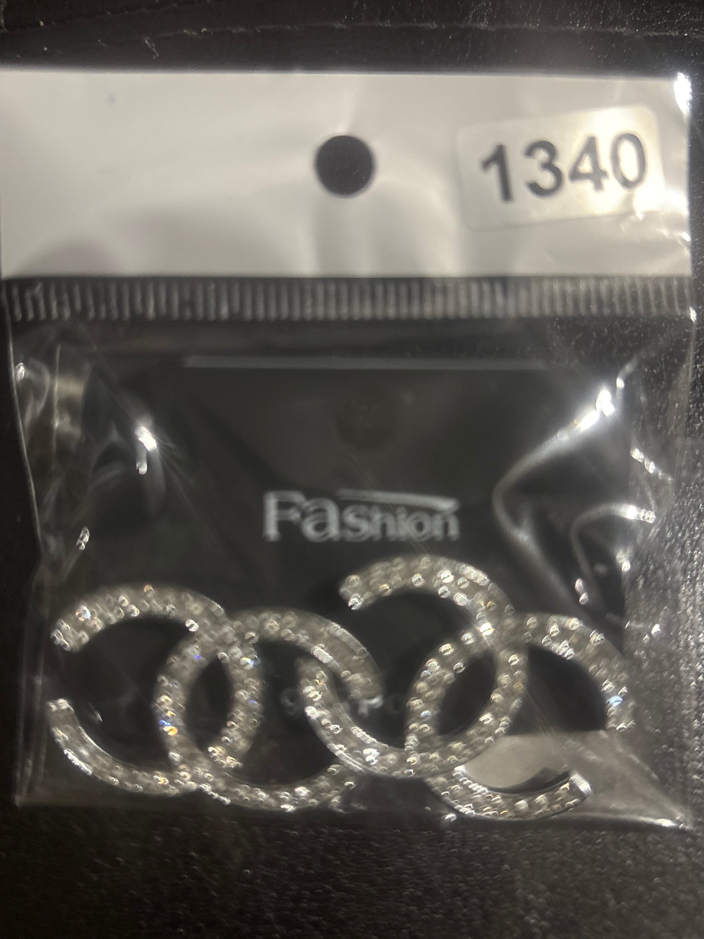✨ Triple Interlocking CC Logo Crystal Stud Earrings — Gold & Silver — Items #1299 & #1340