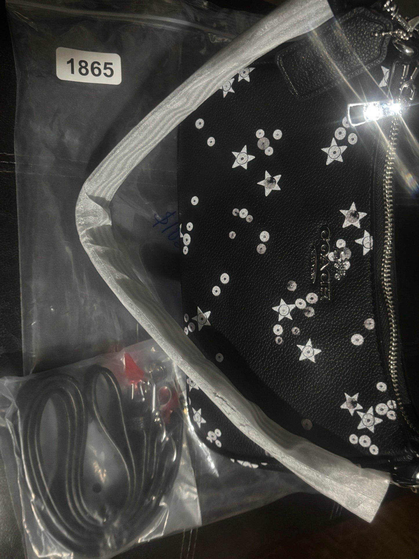 Black Star Sequin Crossbody Bag Silver Hardware 🖤⭐ #1865