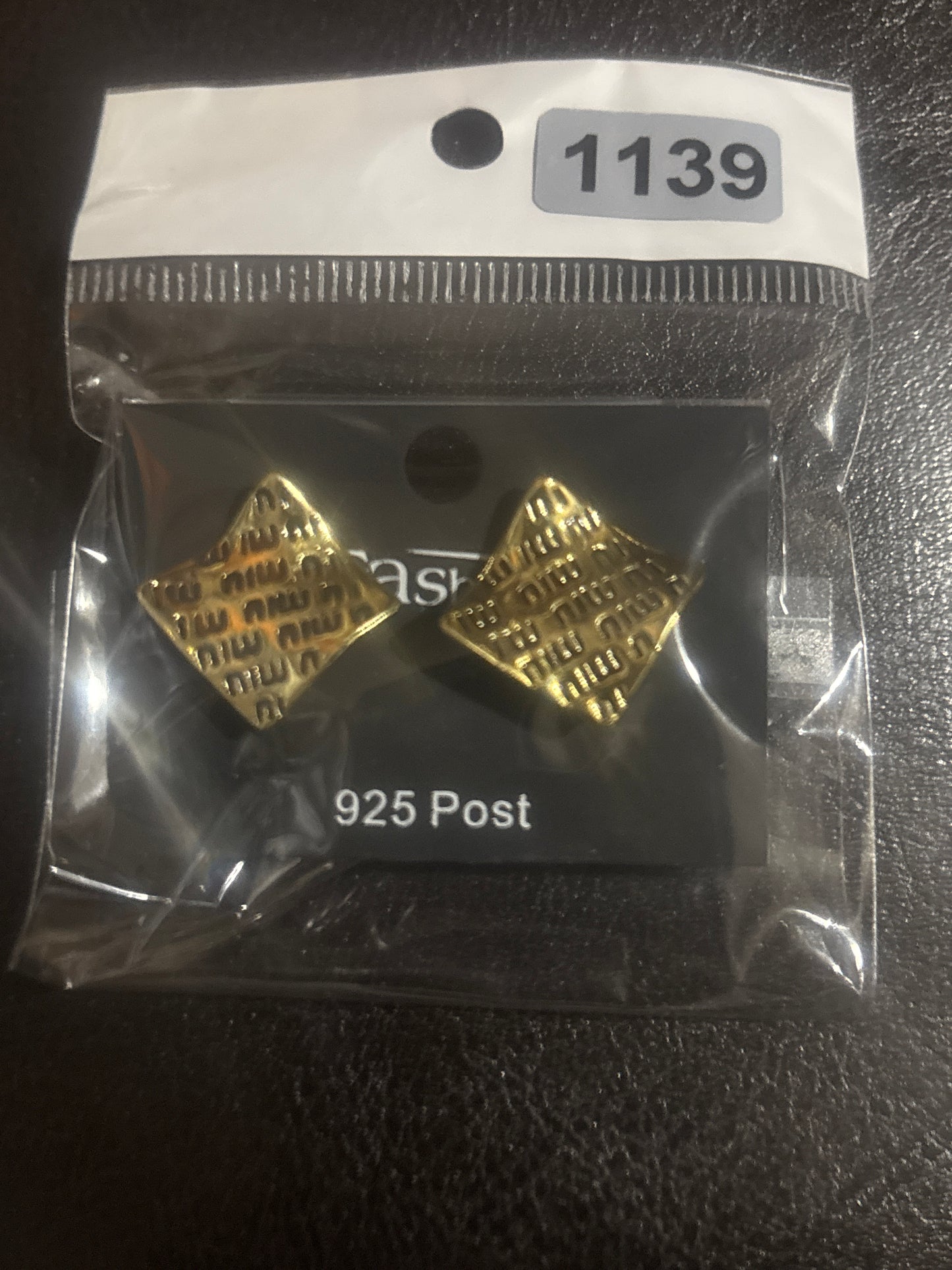 ✨ Micro-Monogram Square Stud Earrings — Gold & Silver — Items #1139 #1126 #1143 #1125