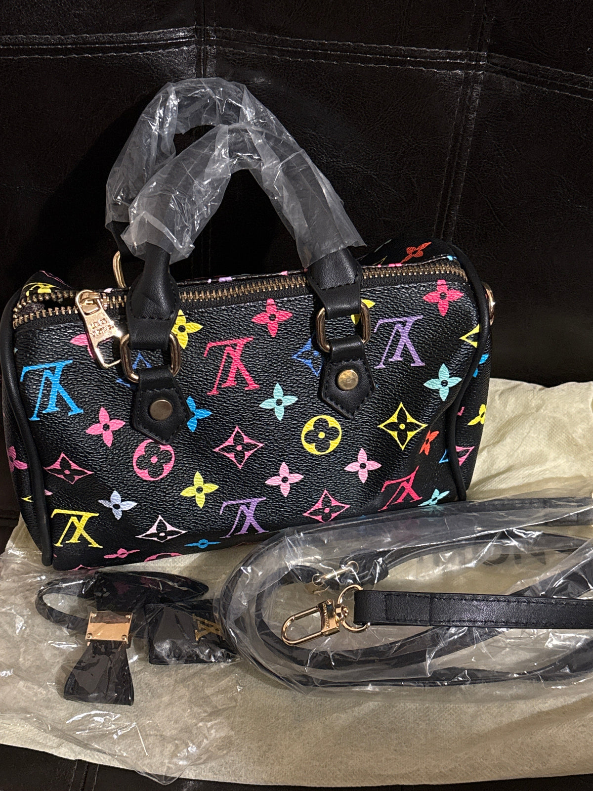 Luxury Inspired LV Multicolor Monogram Nano Speedy Bag | Black Rainbow Y2K Collector’s Energy 🌈🖤✨ #0314