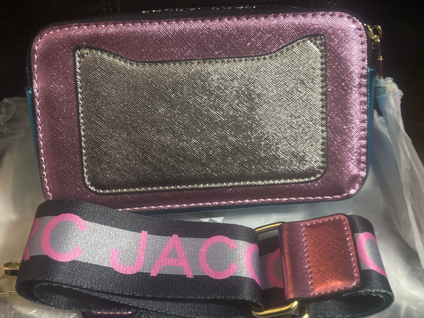 Marc Jacobs Snapshot Camera Bag 💗✨ Metallic Pink, Silver & Teal Colorblock | Gold Hardware 💎👜