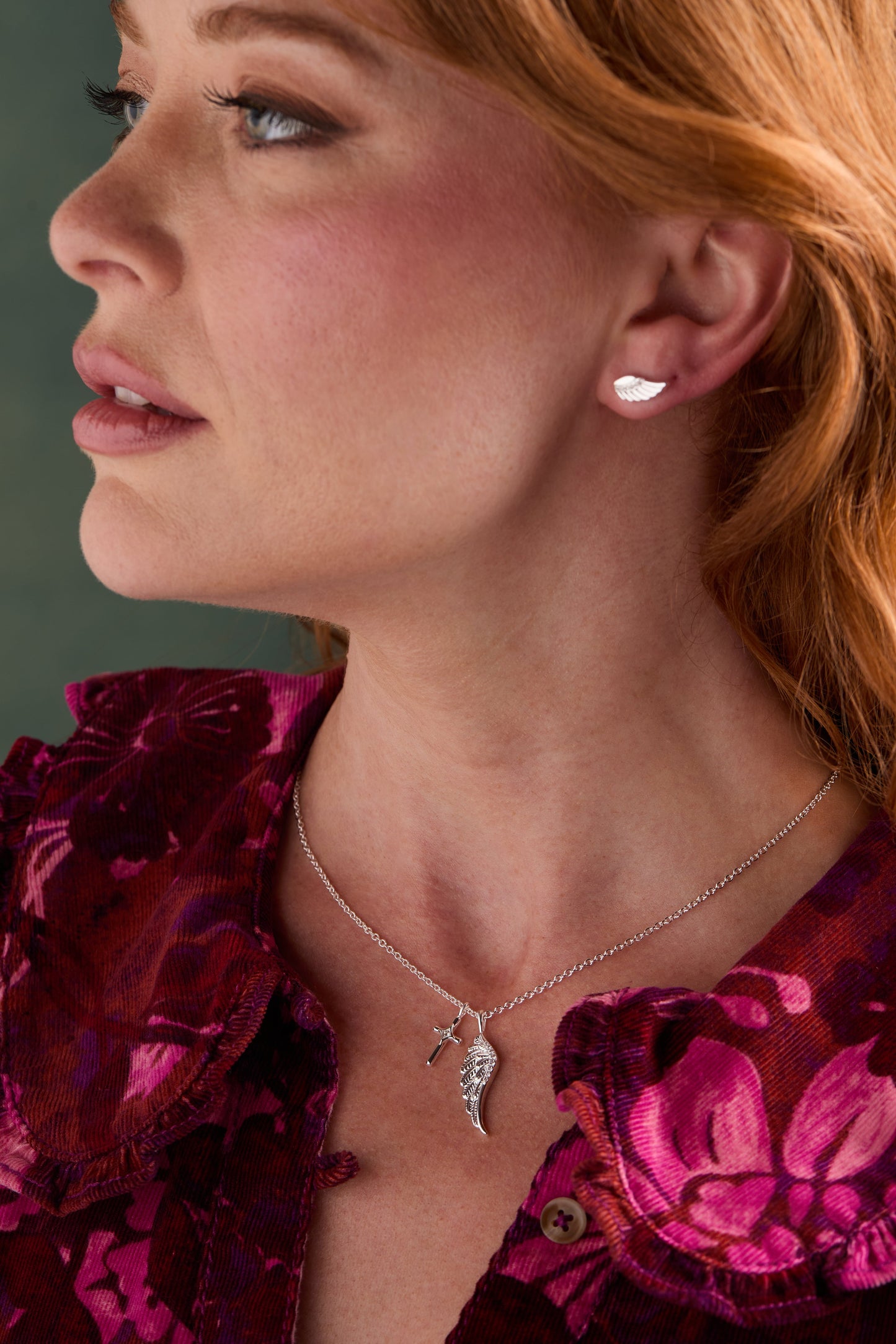 Faith Wing Stud Earrings ✨🪦🤍 Silver Crystal Pave Angel Wing Studs | Alex and Ani 💎👑