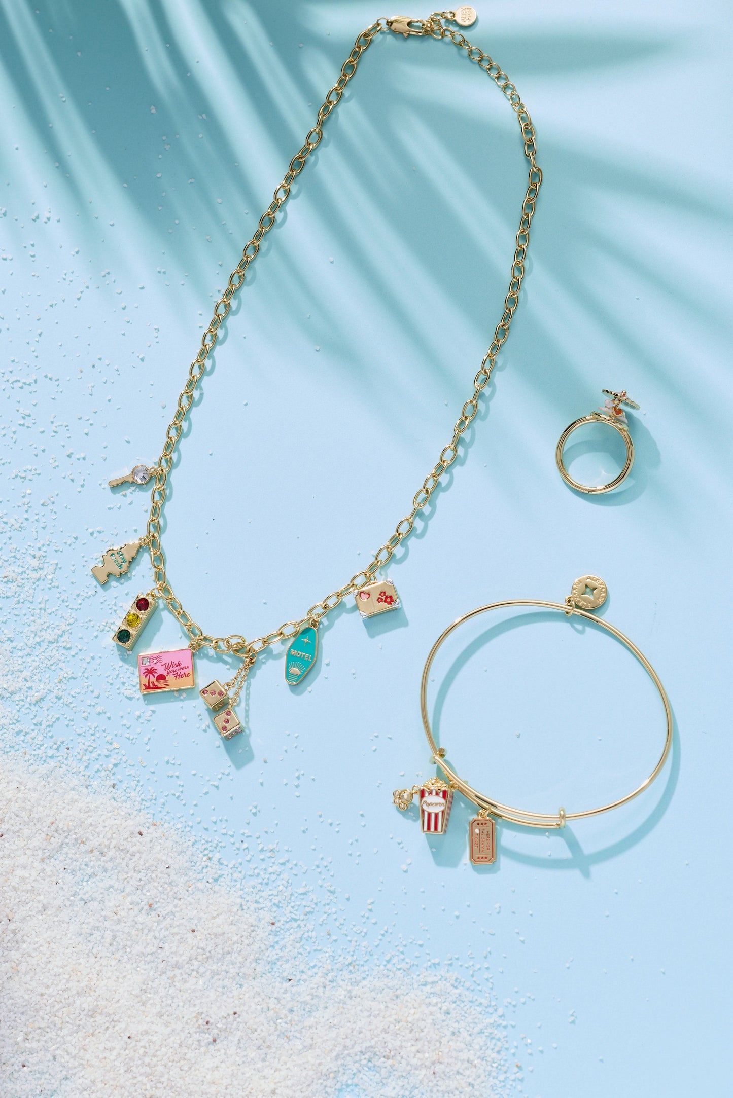 Road Trip Multi-Charm Necklace ✨🚗🧳🎮 Gold 7-Charm Adventure Necklace | Alex and Ani 💎👑