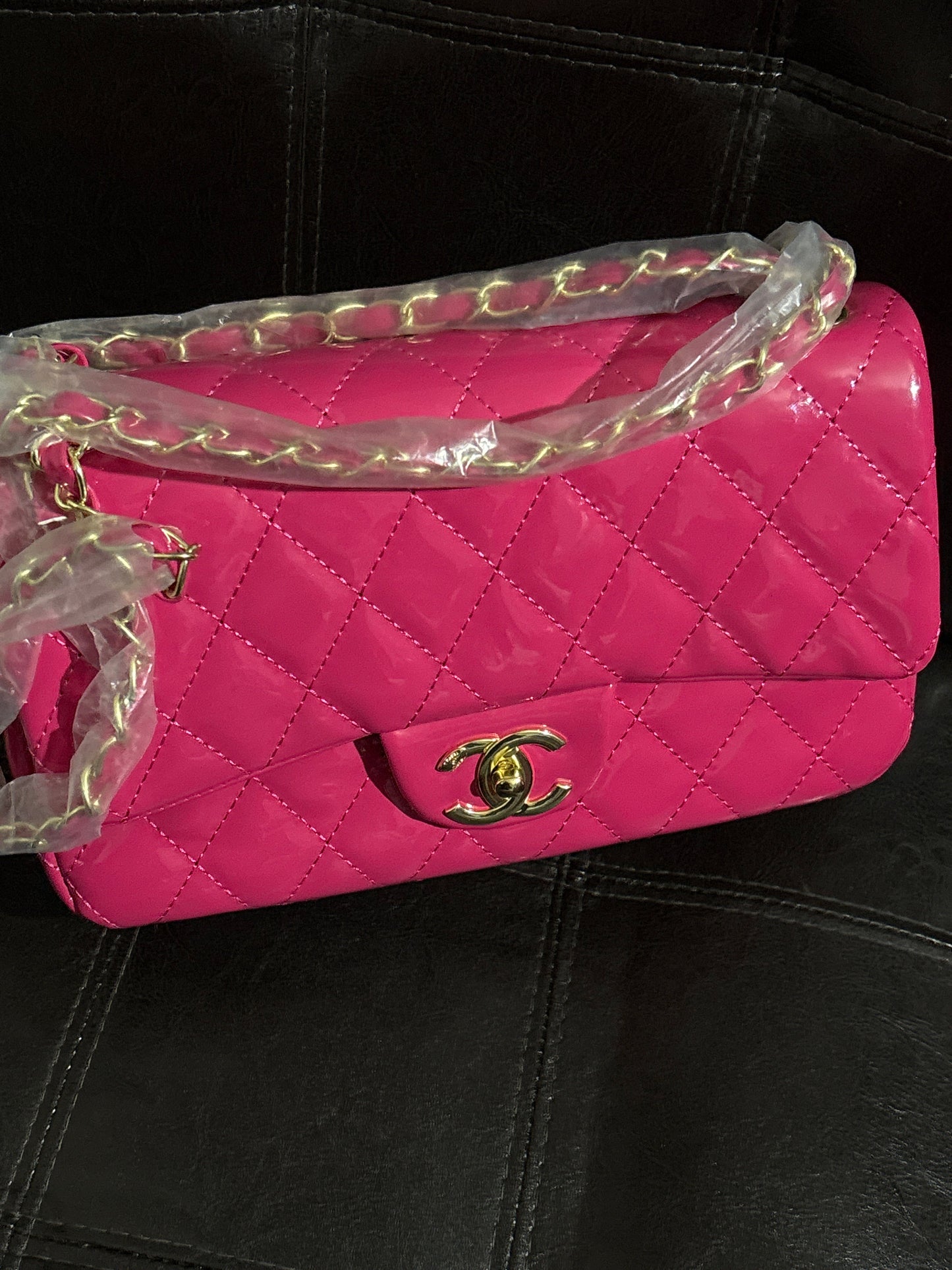 Luxury Inspired Chanel CC Quilted Flap Bag | Hot Pink & Gold Hardware 💗👑✨ #0311