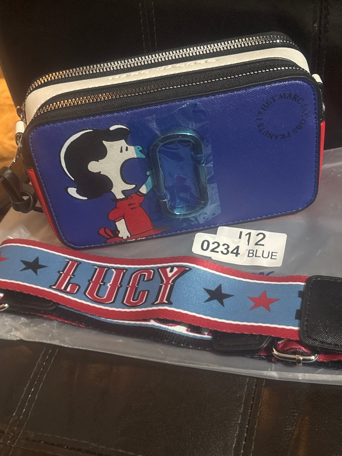 Marc Jacobs x Peanuts Snapshot Camera Bag 🔵❤️✨ Lucy | Blue, White & Red | Collector's Edition 💎👜