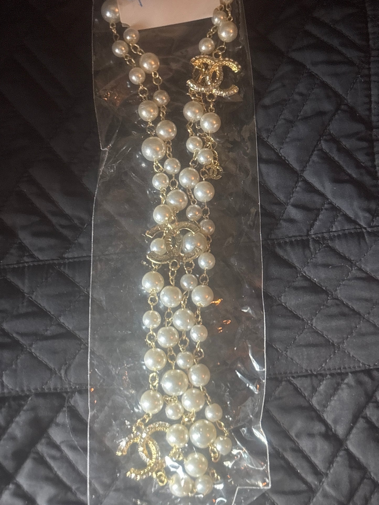 💎 Luxury Multi-Strand Pearl Inspired Necklace ✨