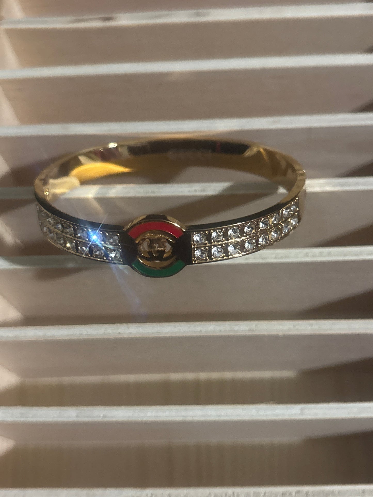Luxury Inspired GG Crystal Bangle Bracelet 💎💥✨