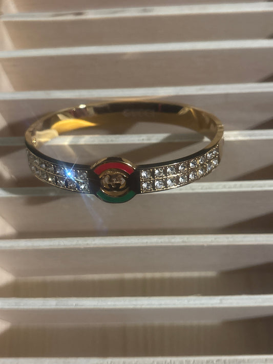 Luxury Inspired GG Crystal Bangle Bracelet 💎💥✨