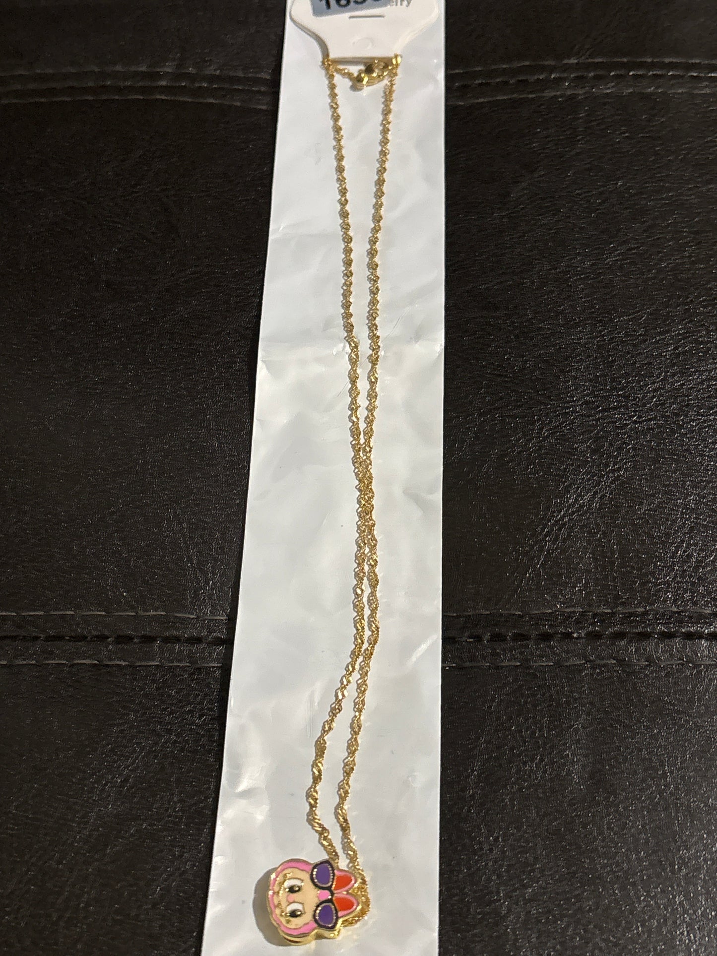 🧸 Luxury Gold-Tone Labubu Enamel Charm Pendant Necklace — Style #1656 💎✨