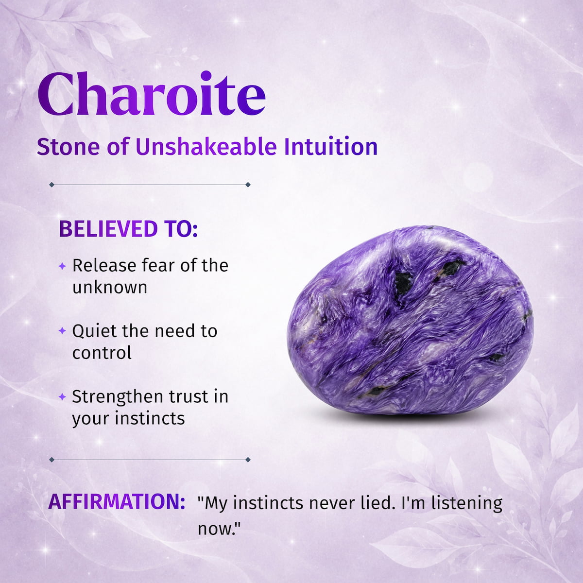 ✨Unshakeable Intuition - Rare Siberian Charoite Bracelet🛍️