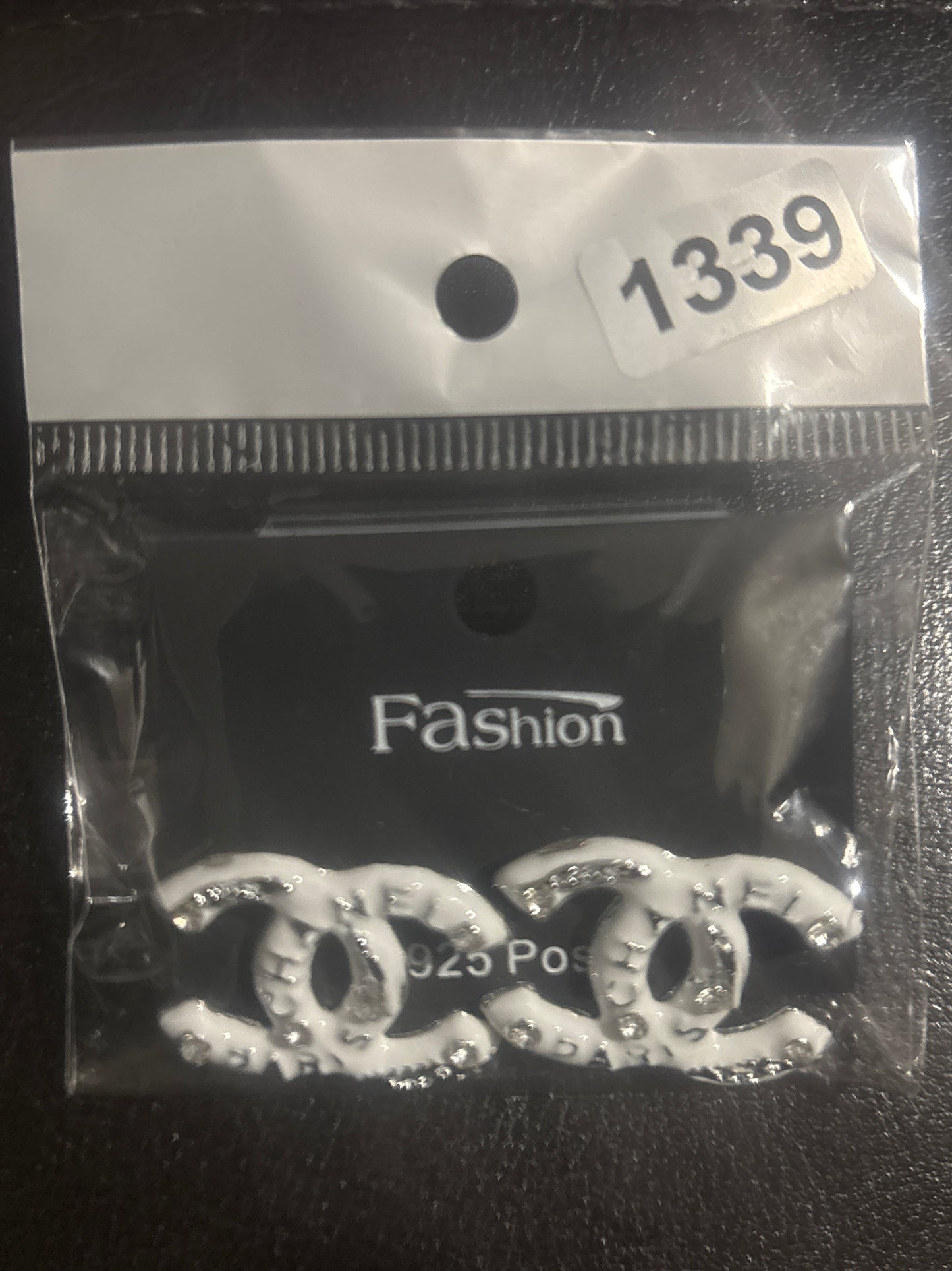 ✨ Monogram Heart Stud Earrings — Gold & Black — Items #1538 #1306 #1321