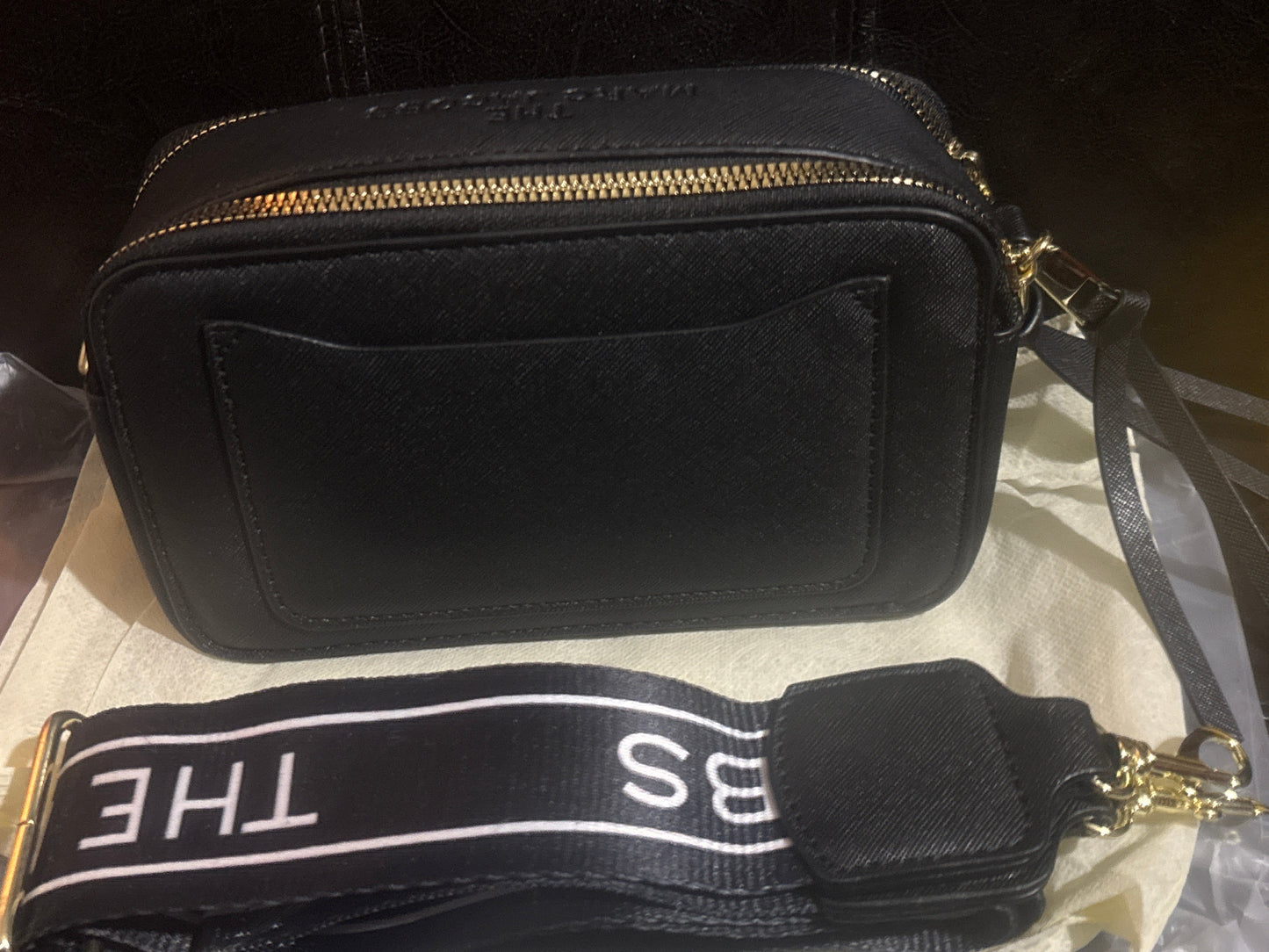 Marc Jacobs Snapshot Camera Bag 🖤✨ All Black | Gold Hardware + Mini Wallet Set 💎👜