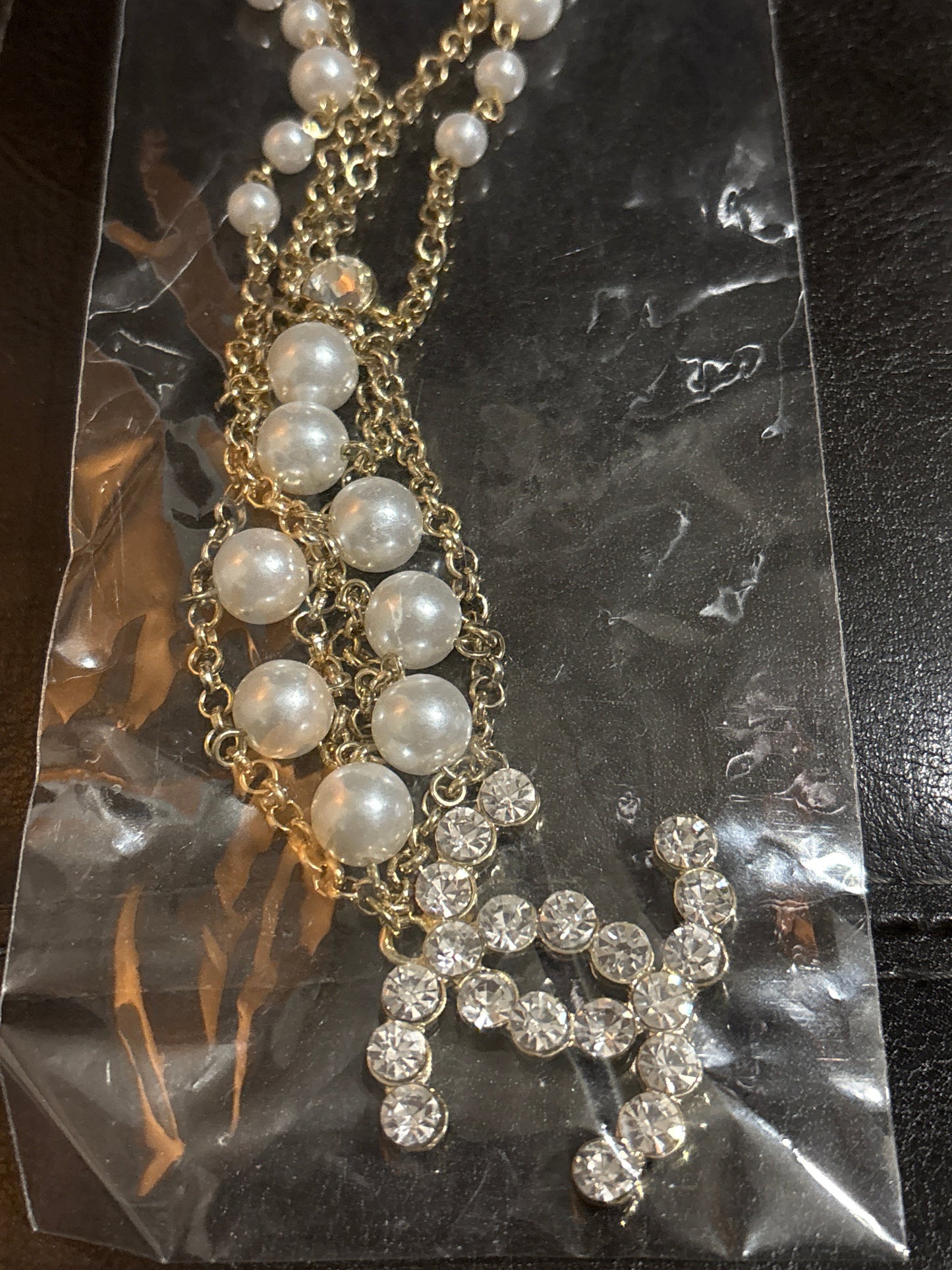 💫 Luxury Gold-Tone Multi-Strand Pearl & Crystal CC Pendant Necklace — Style #1255 💎🫖