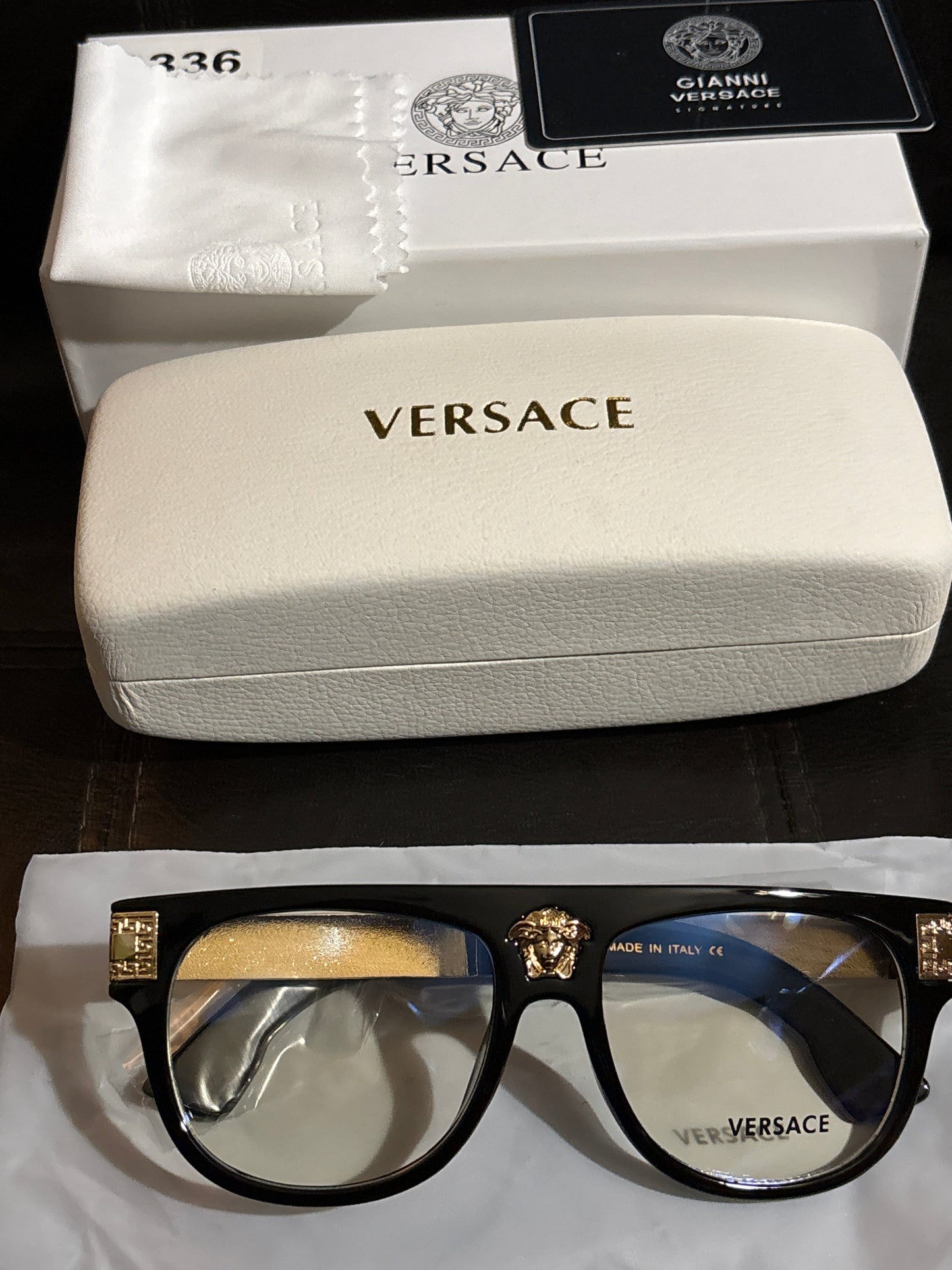 Luxury Inspired Versace Medusa Flat-Top Optical Eyeglasses | Black & Gold 👑🕶️✨ #0336