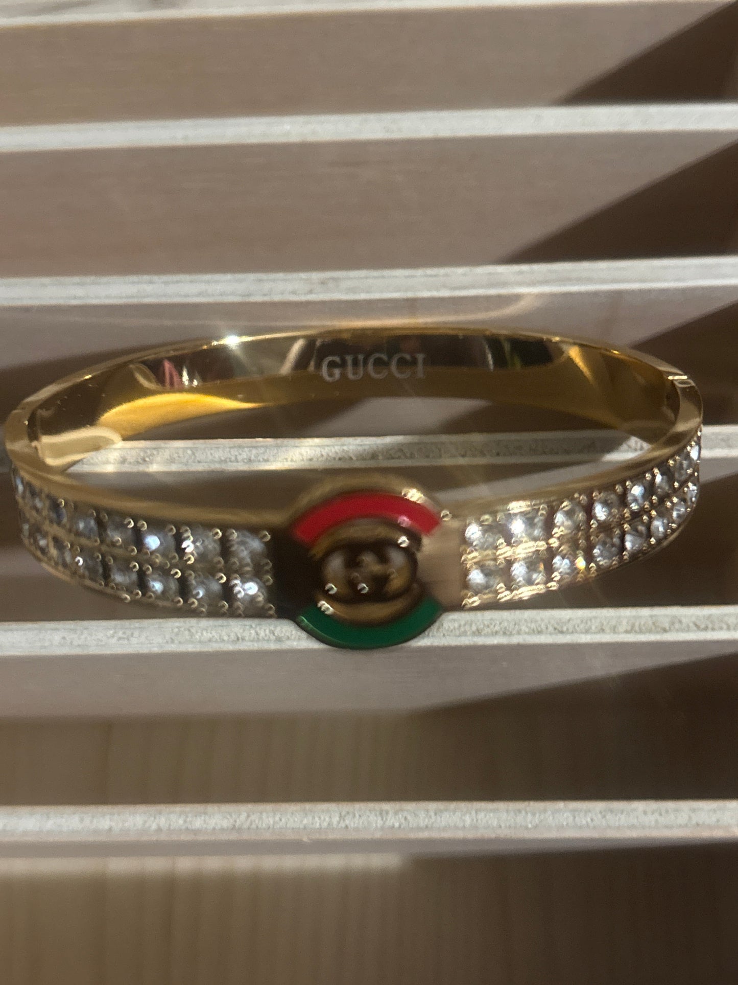 Luxury Inspired GG Crystal Bangle Bracelet 💎💥✨