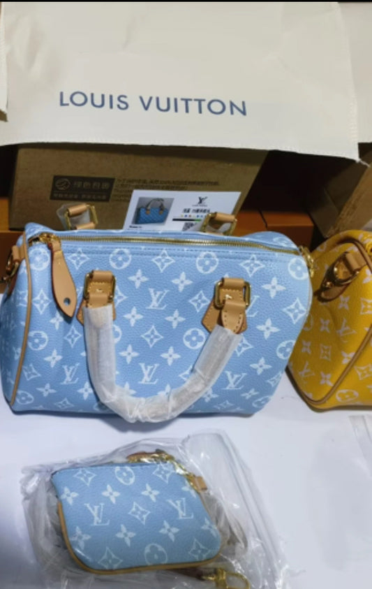 ✨ Calfskin Monogram Speedy Bag in Turquoise 💠