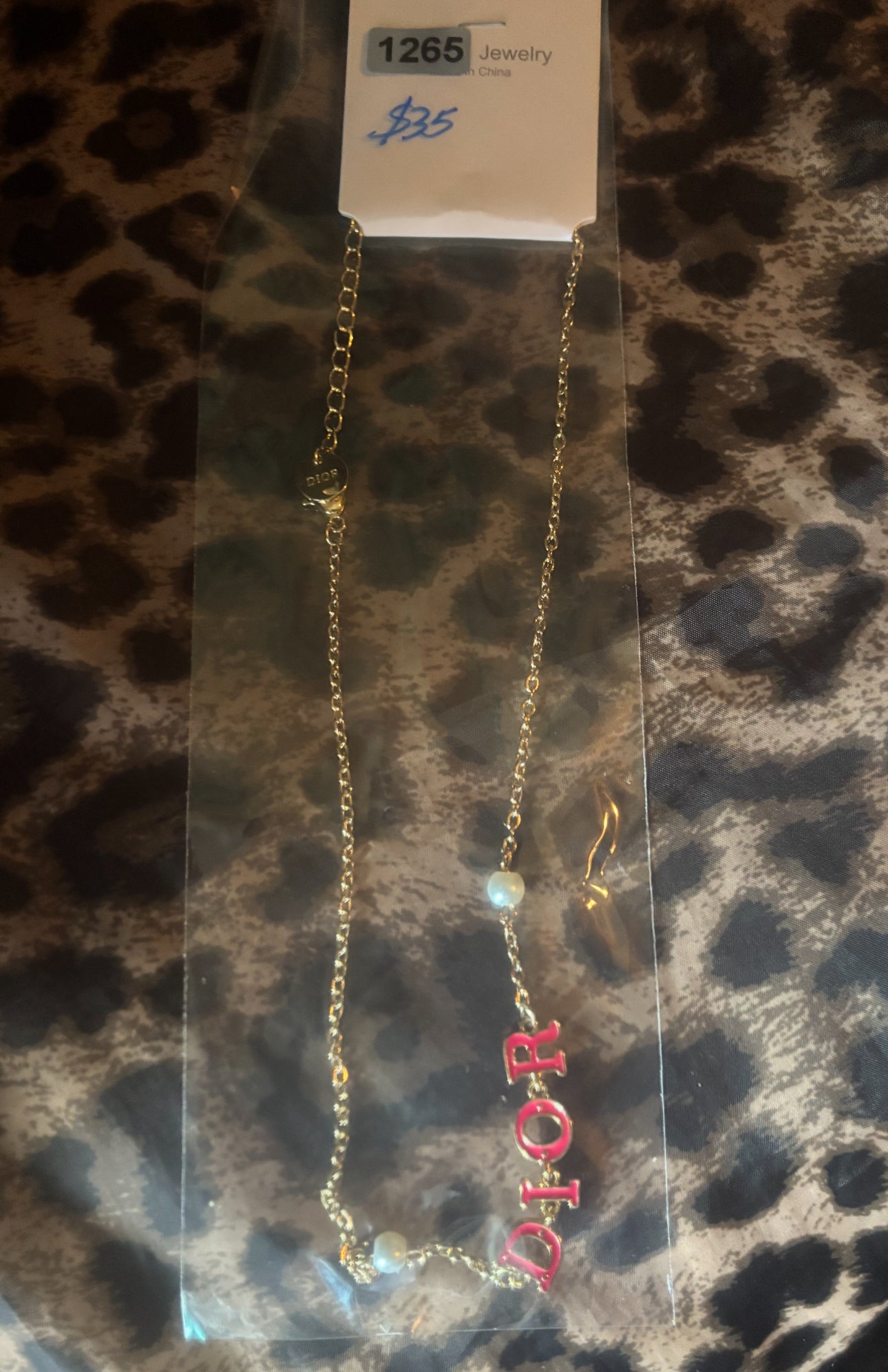 💎 Luxury Pink Letter Inspired Necklace ✨