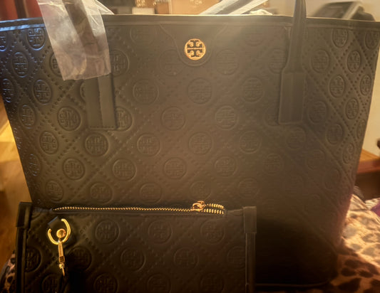 ✨The Luxe 🖤 Jacquard Zip Tote