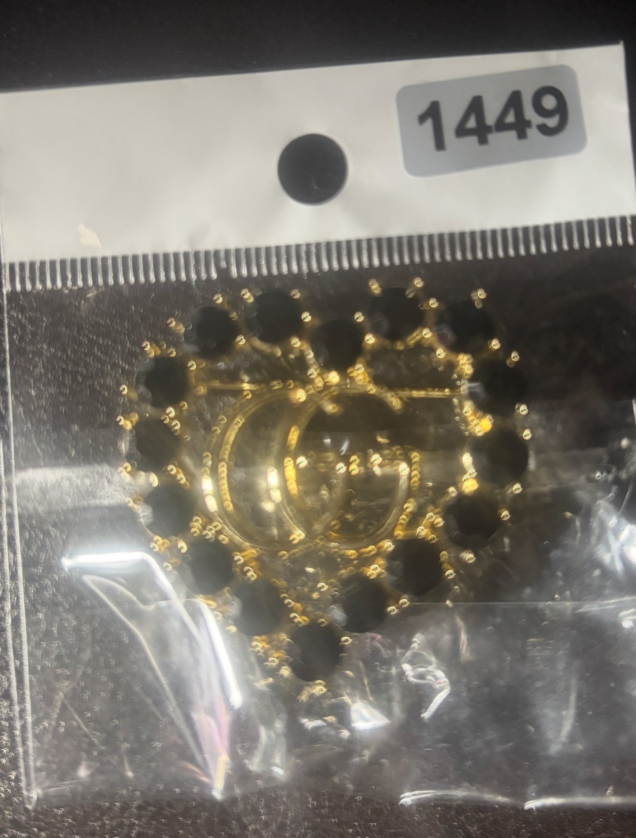 🖤✨Luxury Black Crystal Heart GG Logo Brooch Pin — Item #1449💖