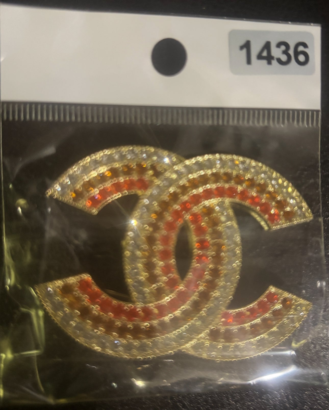 🌟Luxury Crystal Multicolor CC Logo Brooch Pin — Items             🧡 #1436 & 🧡#1431