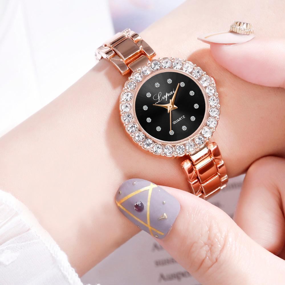 Women's Geometric Bangle & Watch Set ⌚✨ Fashion Quartz Bracelet Set | Rose & Silver 🌹🤍🖤